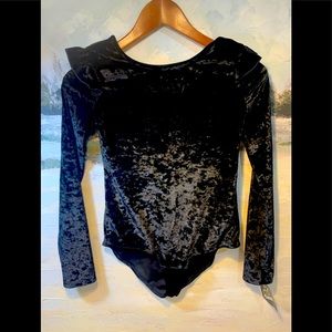 Girl black velvet Leotard Art Class NWOT